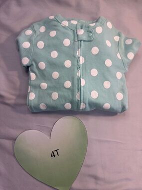 GAP NWOT Blue and White POLKA DOT snug fitting onesie sleeper